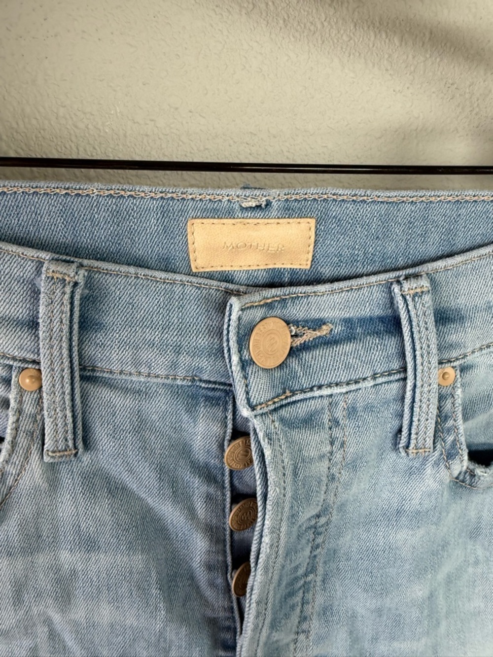 MOTHER The Tripper Ankle Fray High Rise Flare Jeans Island Time Denim Women’s 25 - Picture 9 of 16